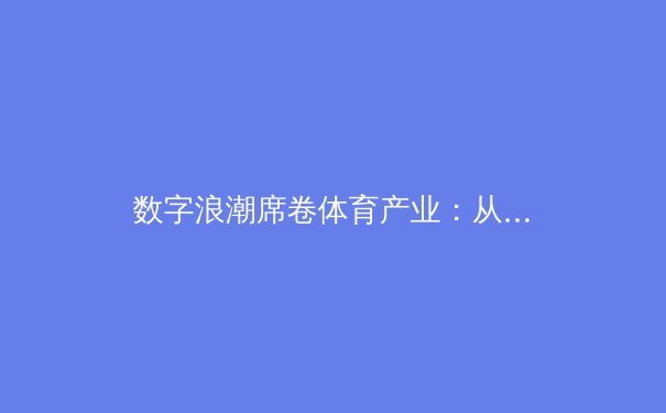 数字浪潮席卷体育产业：从数据赋能到沉浸式观赛革命
